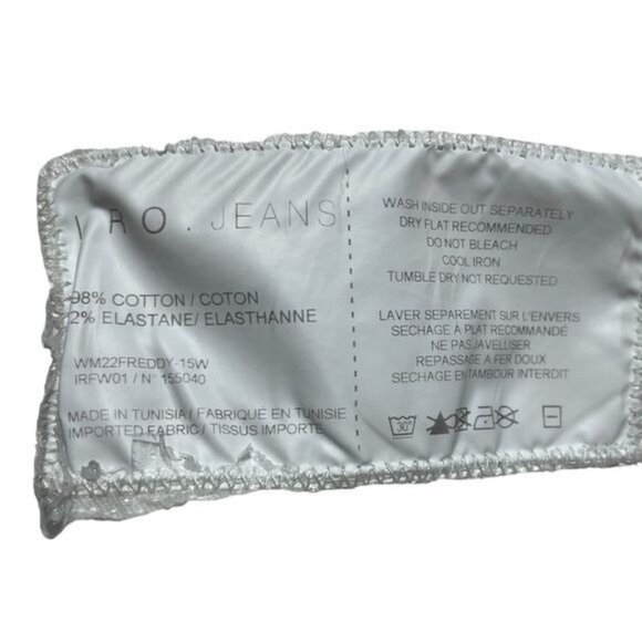 IRO White Fringe Mid Rise Straight Leg Jeans Size 31 – Stretch Cotton Blend, Exc - Picture 6 of 10